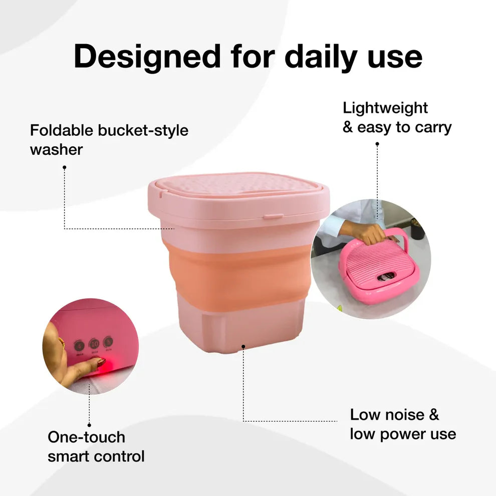 Portable Washing Machine Foldable Washer And Dryer Combo (1 Set  Mix Color)